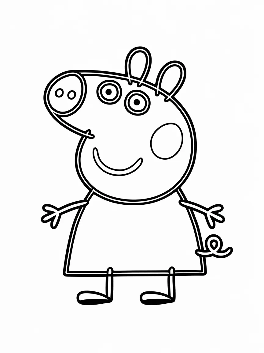 Peppa pig coloring pages - 420 | ColoringPagesDesign