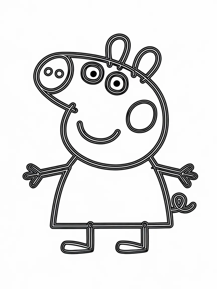 Peppa pig coloring pages - 421 | ColoringPagesDesign