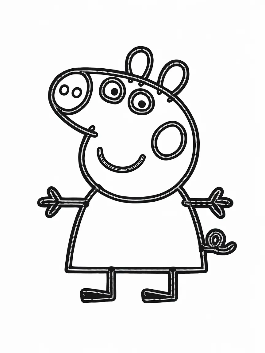 Peppa pig coloring pages - 423 | ColoringPagesDesign