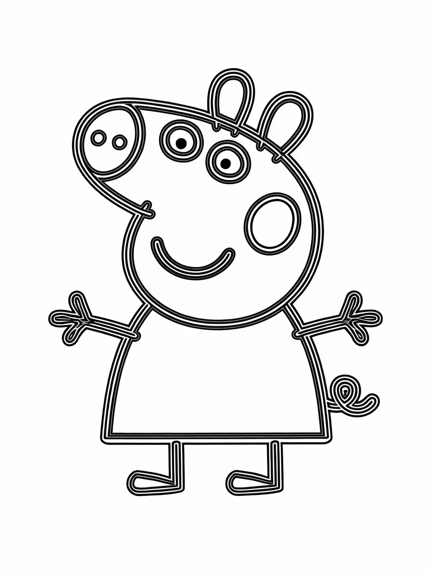 Peppa pig coloring pages - 1445 | ColoringPagesDesign