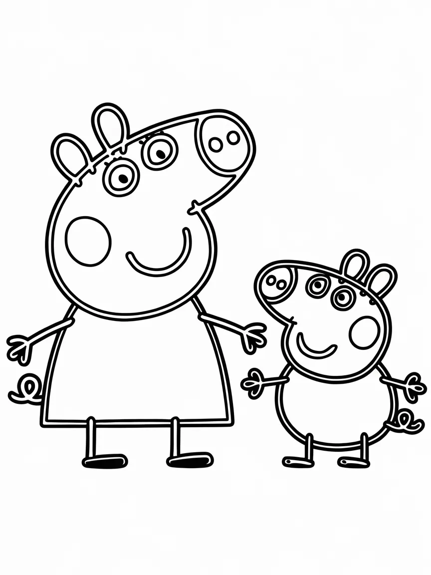 Peppa pig coloring pages - 1447 | ColoringPagesDesign