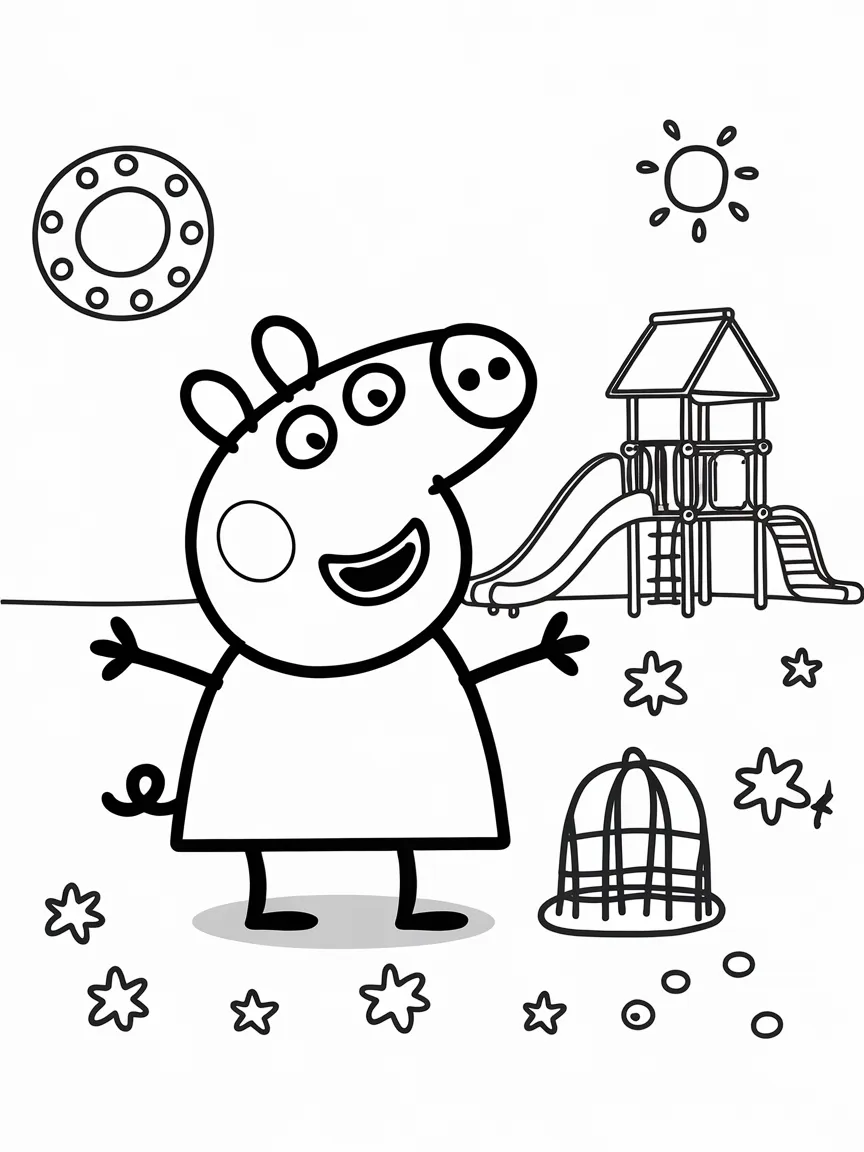 Peppa pig coloring pages - 1448 | ColoringPagesDesign