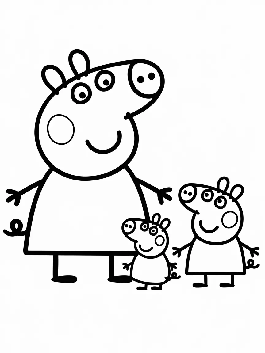 Peppa pig coloring pages - 1449 | ColoringPagesDesign