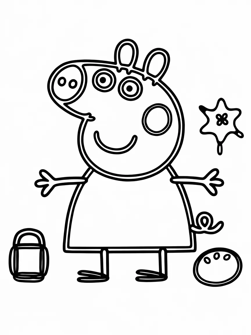 Peppa pig coloring pages - 1450 | ColoringPagesDesign