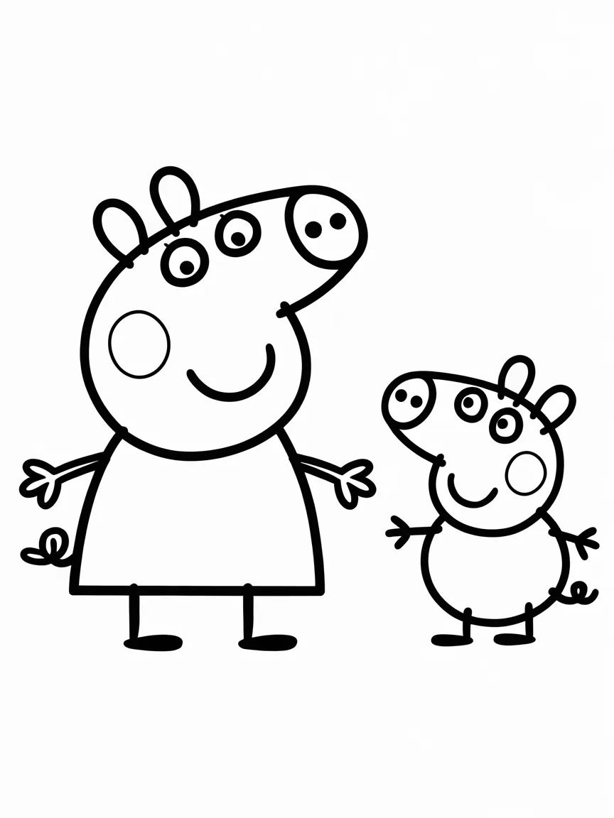 Peppa pig coloring pages - 1451 | ColoringPagesDesign