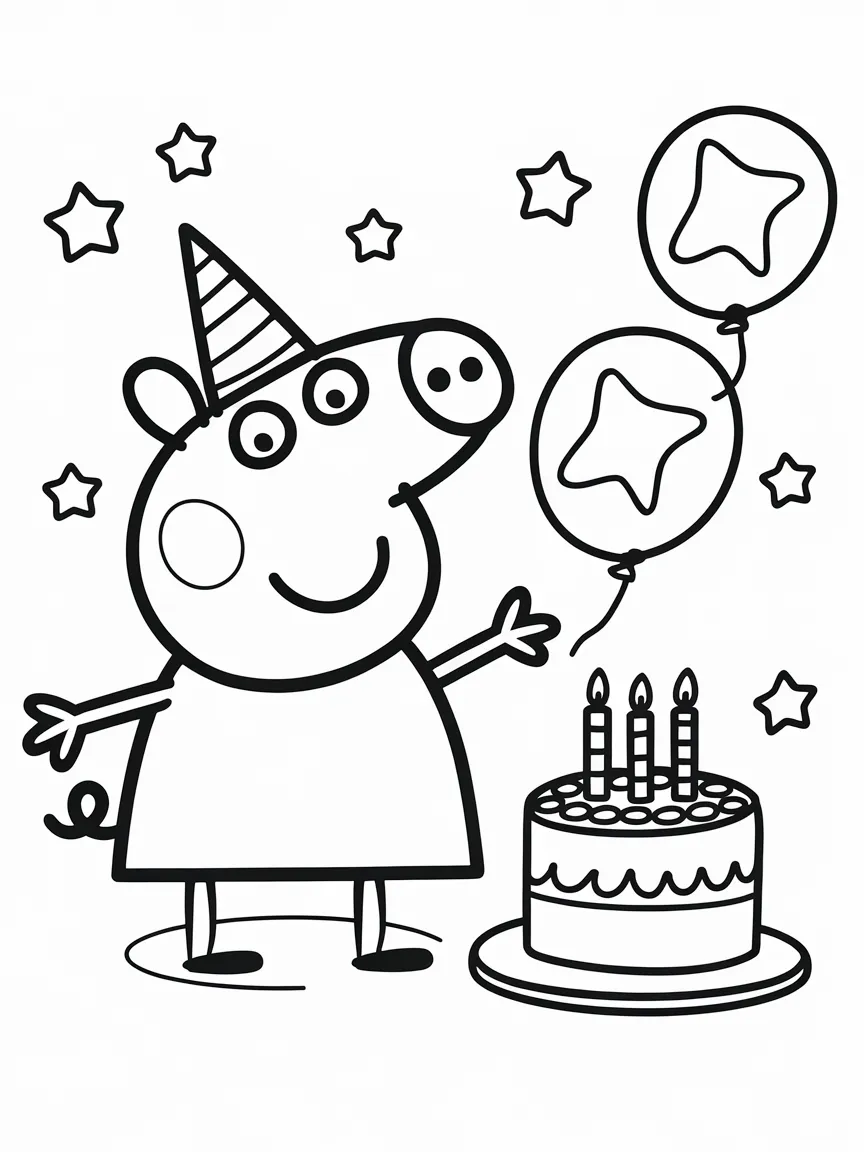 Peppa pig coloring pages - 1455 | ColoringPagesDesign