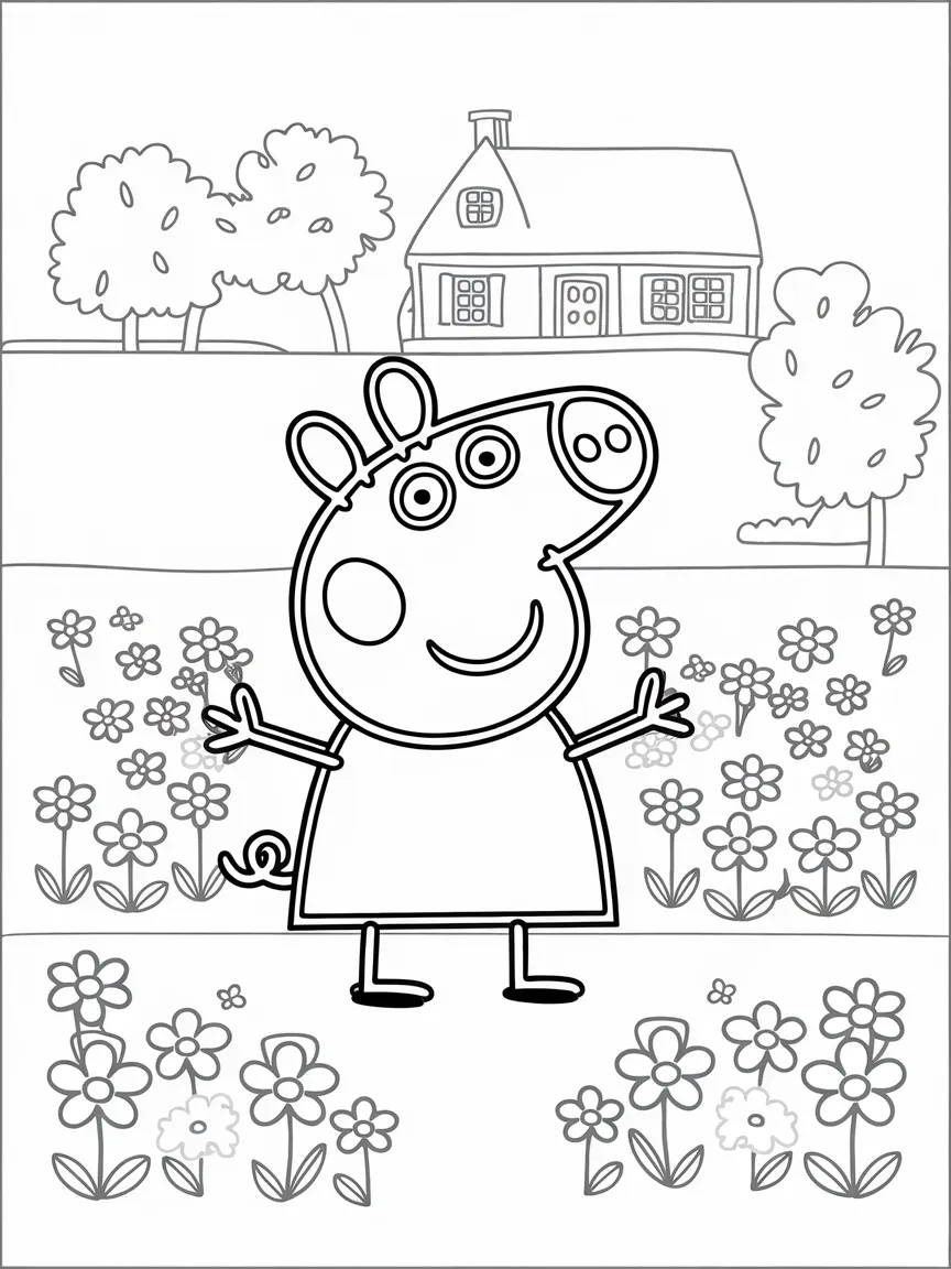 Peppa pig coloring pages - 2244 | ColoringPagesDesign