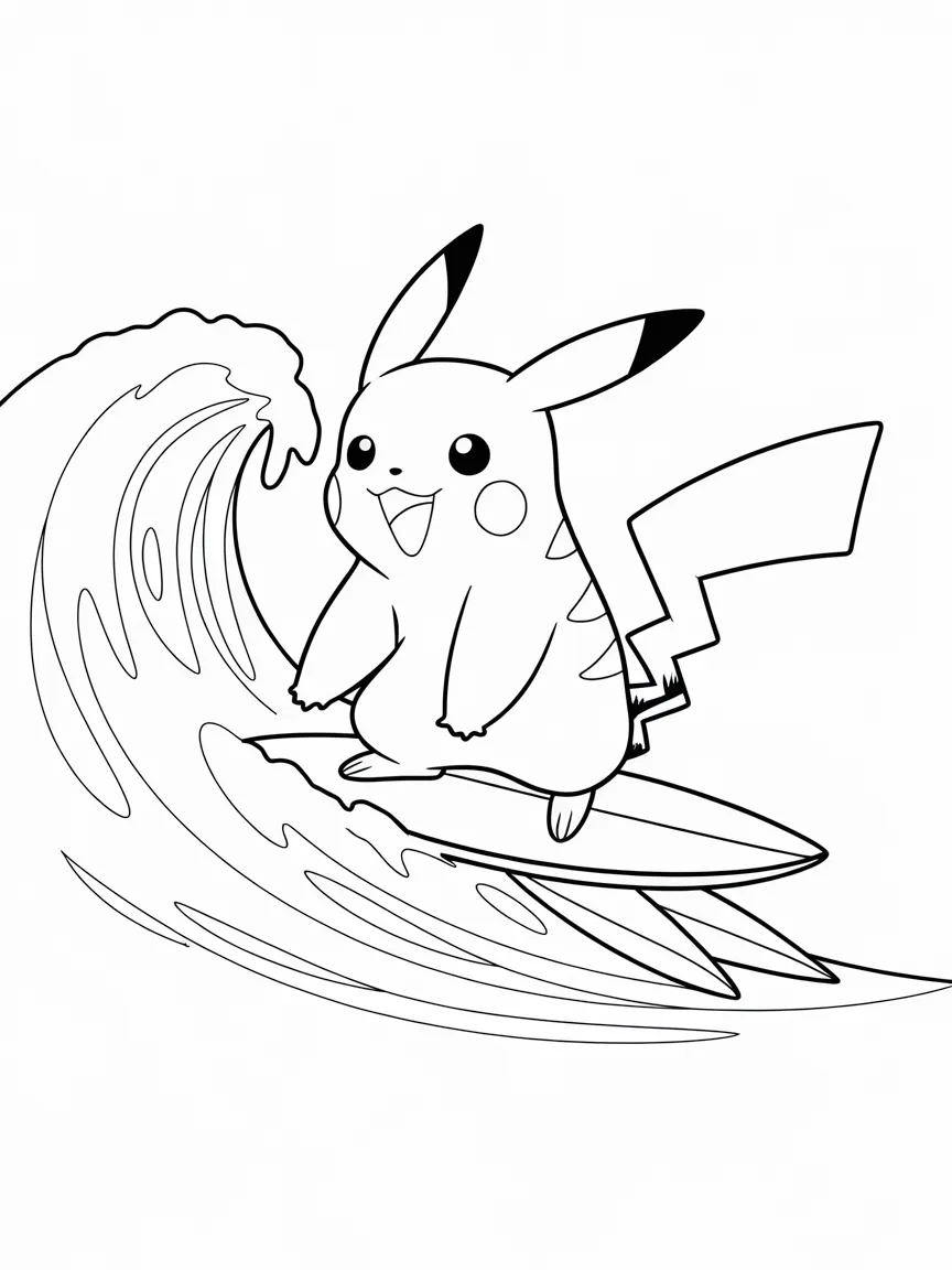 Pikachu coloring pages - 1915 | ColoringPagesDesign