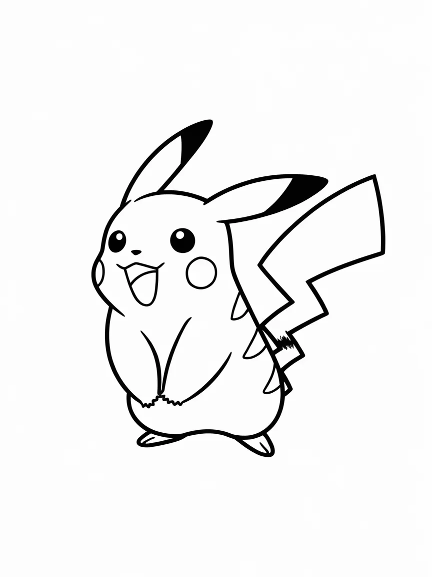 Pikachu coloring pages - 2429 | ColoringPagesDesign