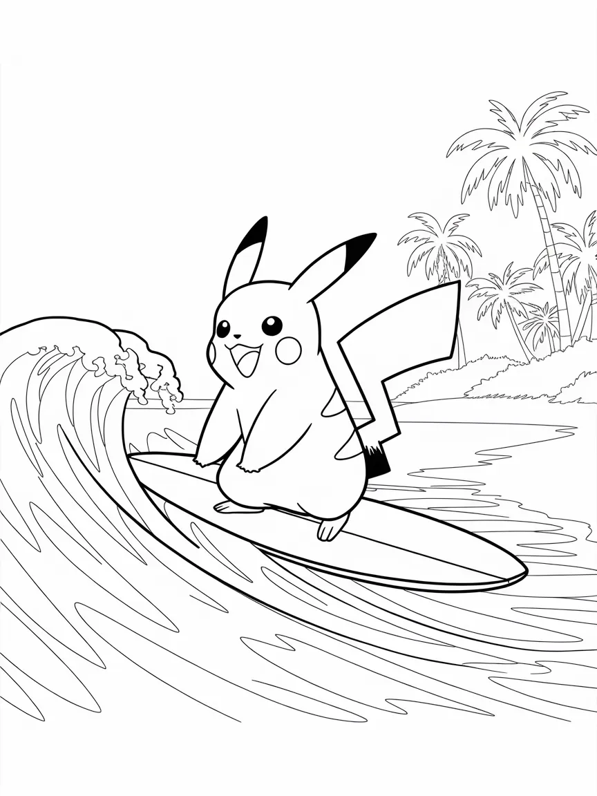 Pikachu coloring pages - 2430 | ColoringPagesDesign