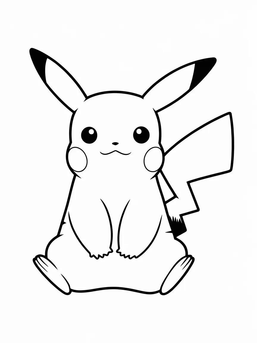 Pikachu coloring pages - 2432 | ColoringPagesDesign