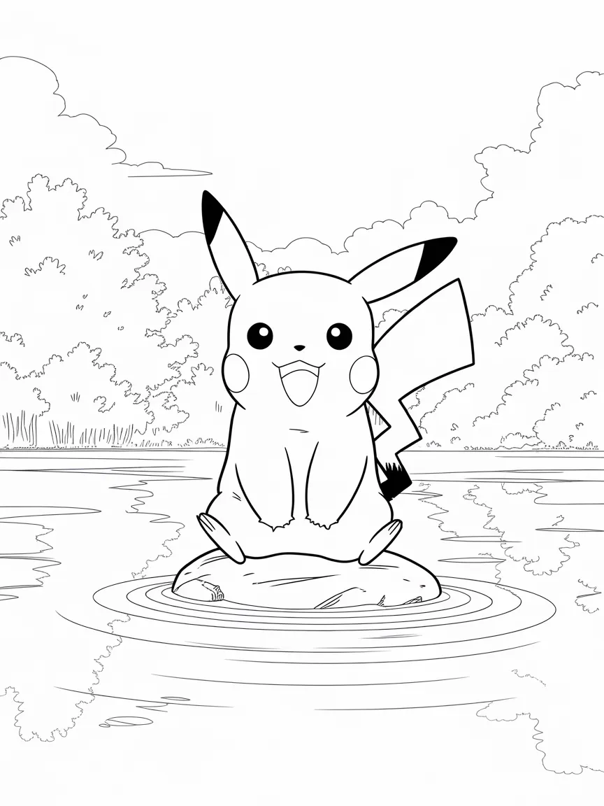 Pikachu coloring pages - 2433 | ColoringPagesDesign