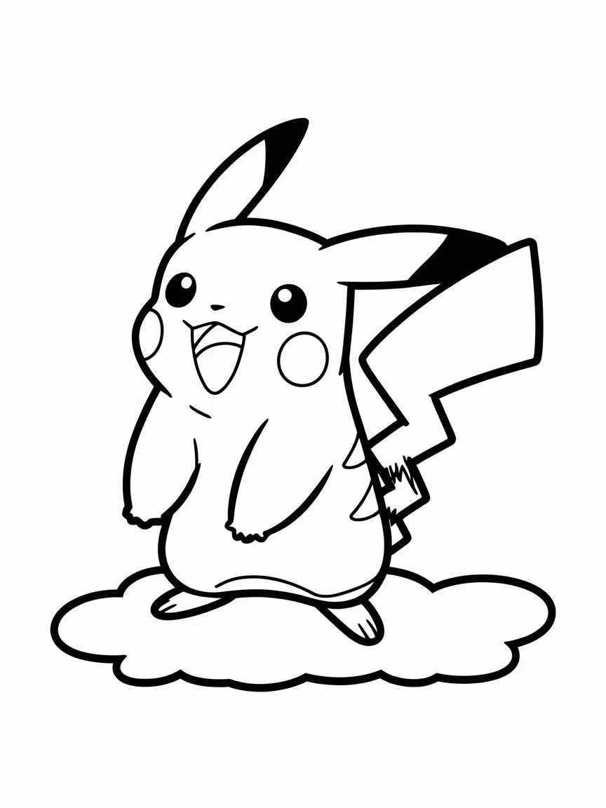 Pikachu coloring pages - 2435 | ColoringPagesDesign