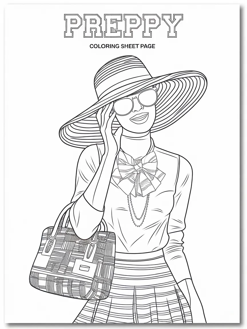 Preppy coloring pages - 704 | ColoringPagesDesign