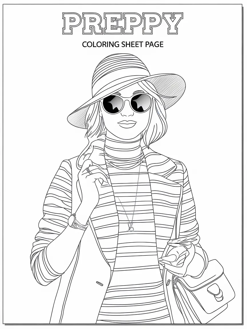 Preppy coloring pages - 705 | ColoringPagesDesign