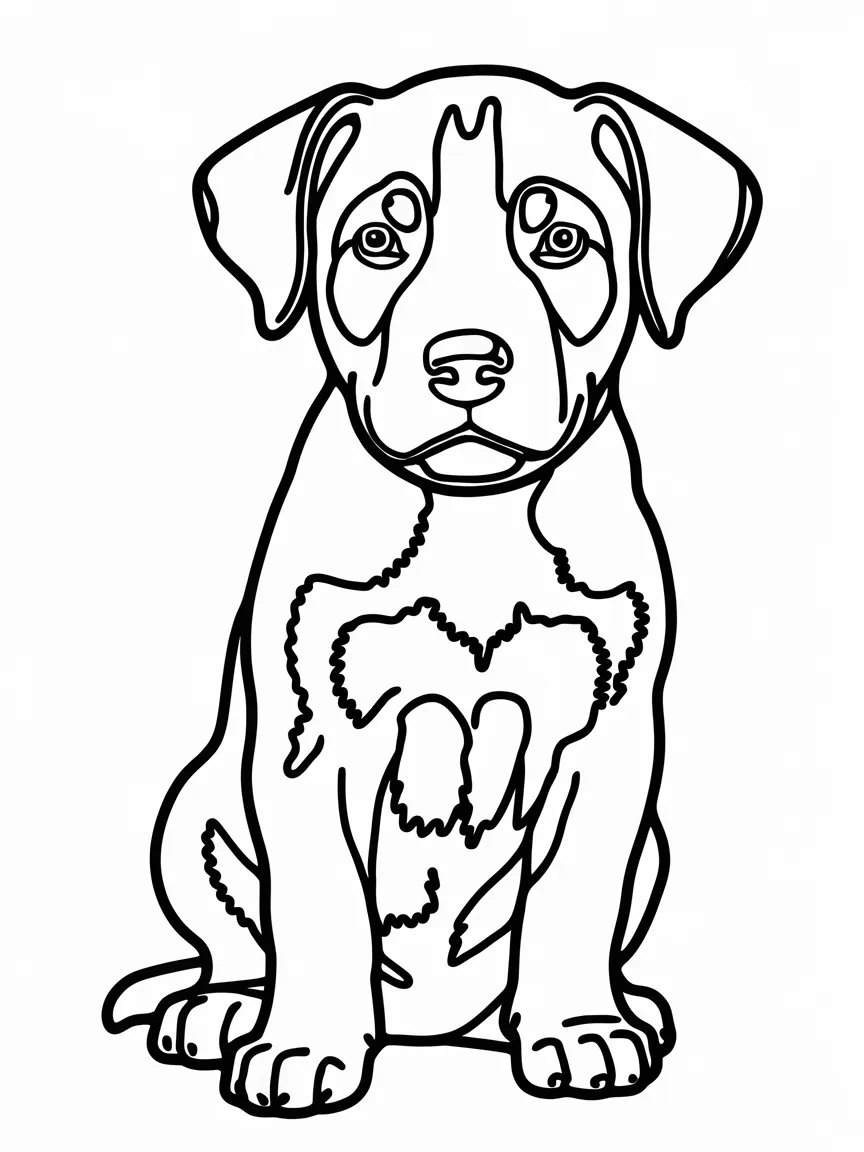 Puppy coloring pages - 552 | ColoringPagesDesign