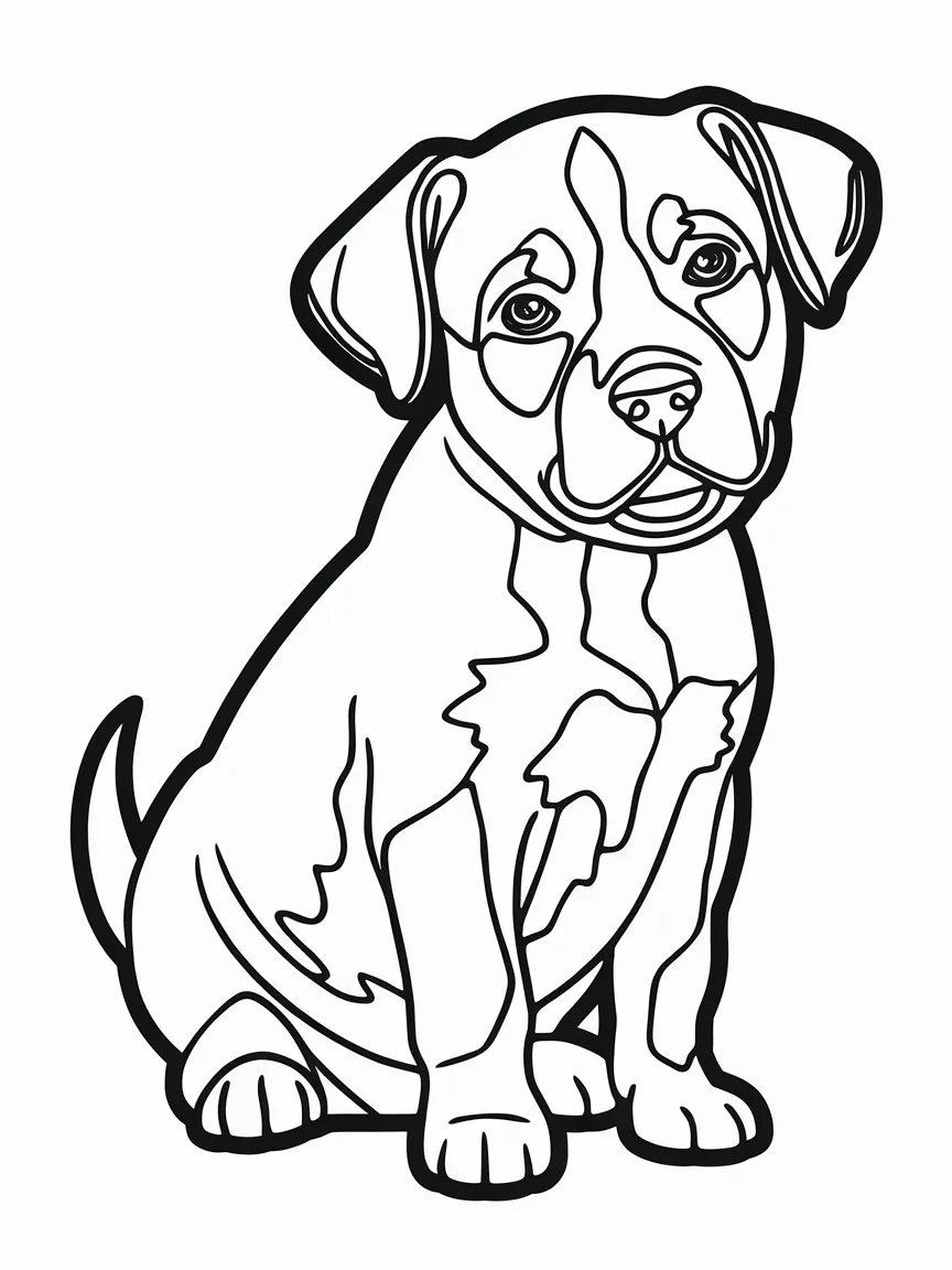 Puppy coloring pages - 555 | ColoringPagesDesign