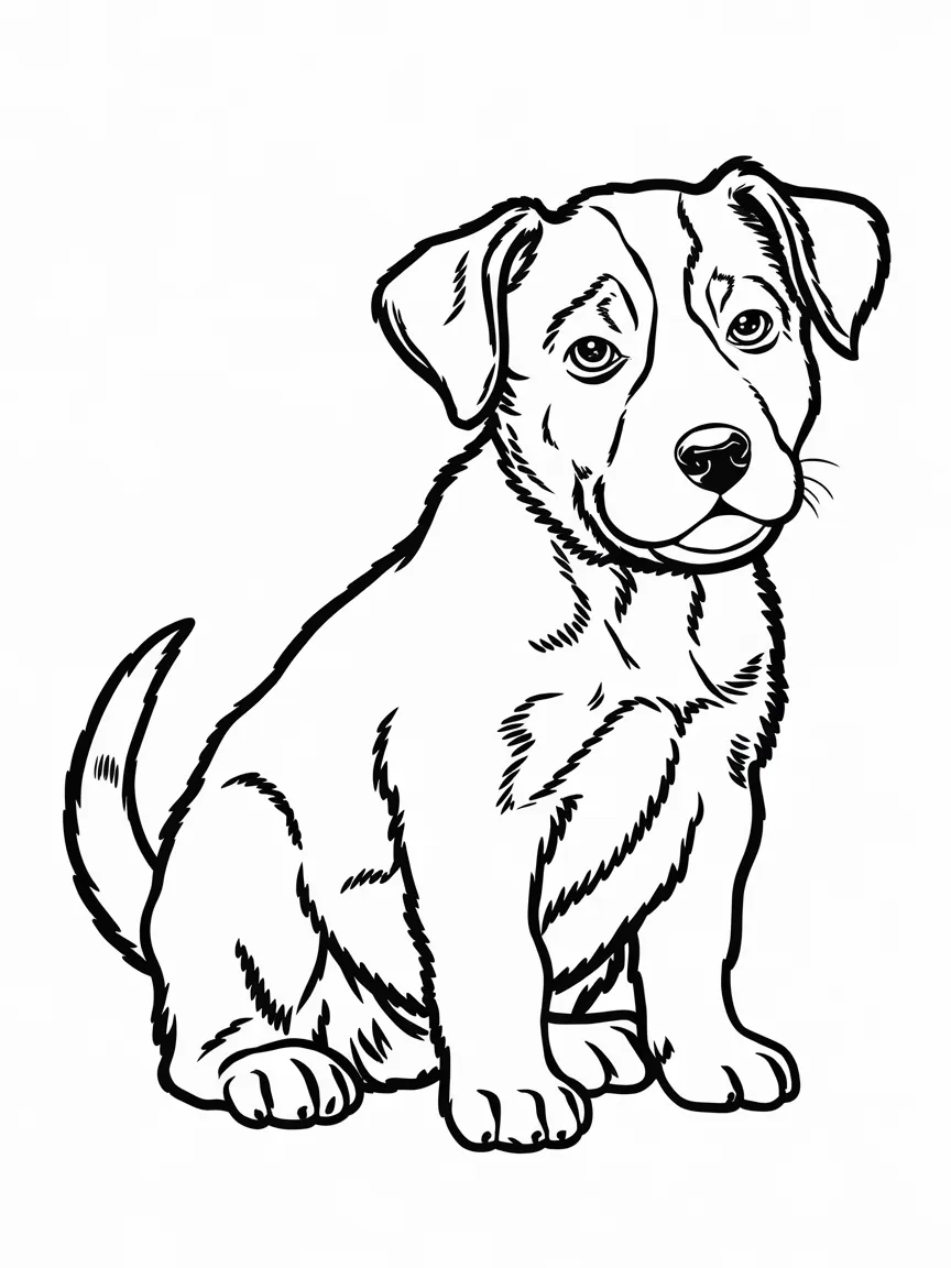 Puppy coloring pages - 557 | ColoringPagesDesign