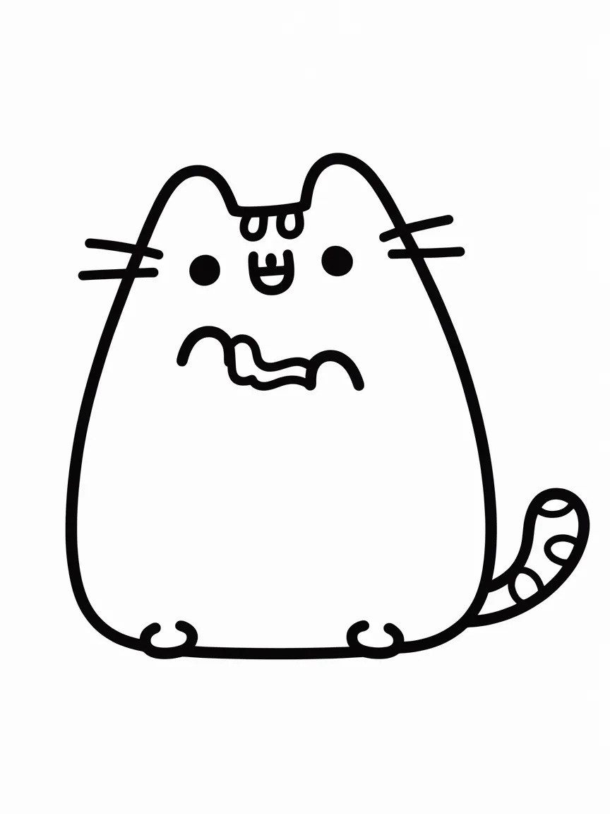 Pusheen coloring pages - 1015 | ColoringPagesDesign