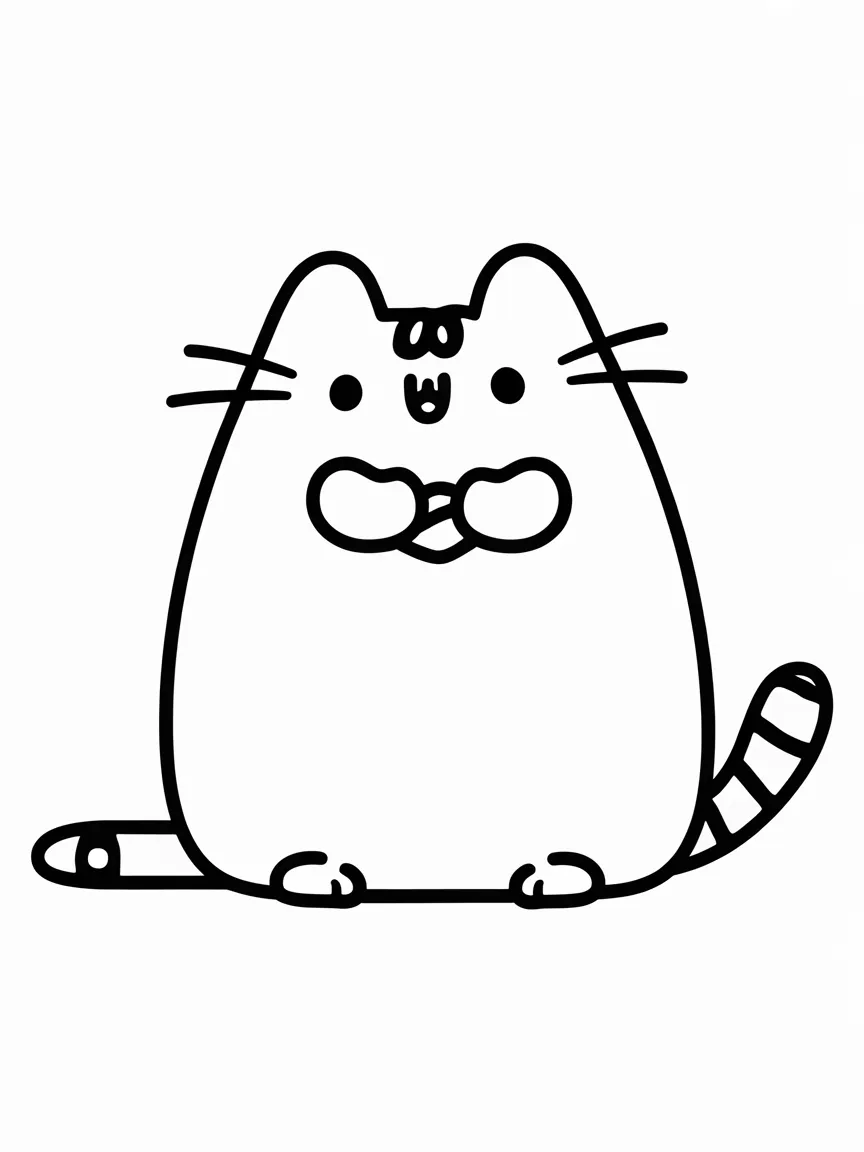 Pusheen coloring pages - 1017 | ColoringPagesDesign