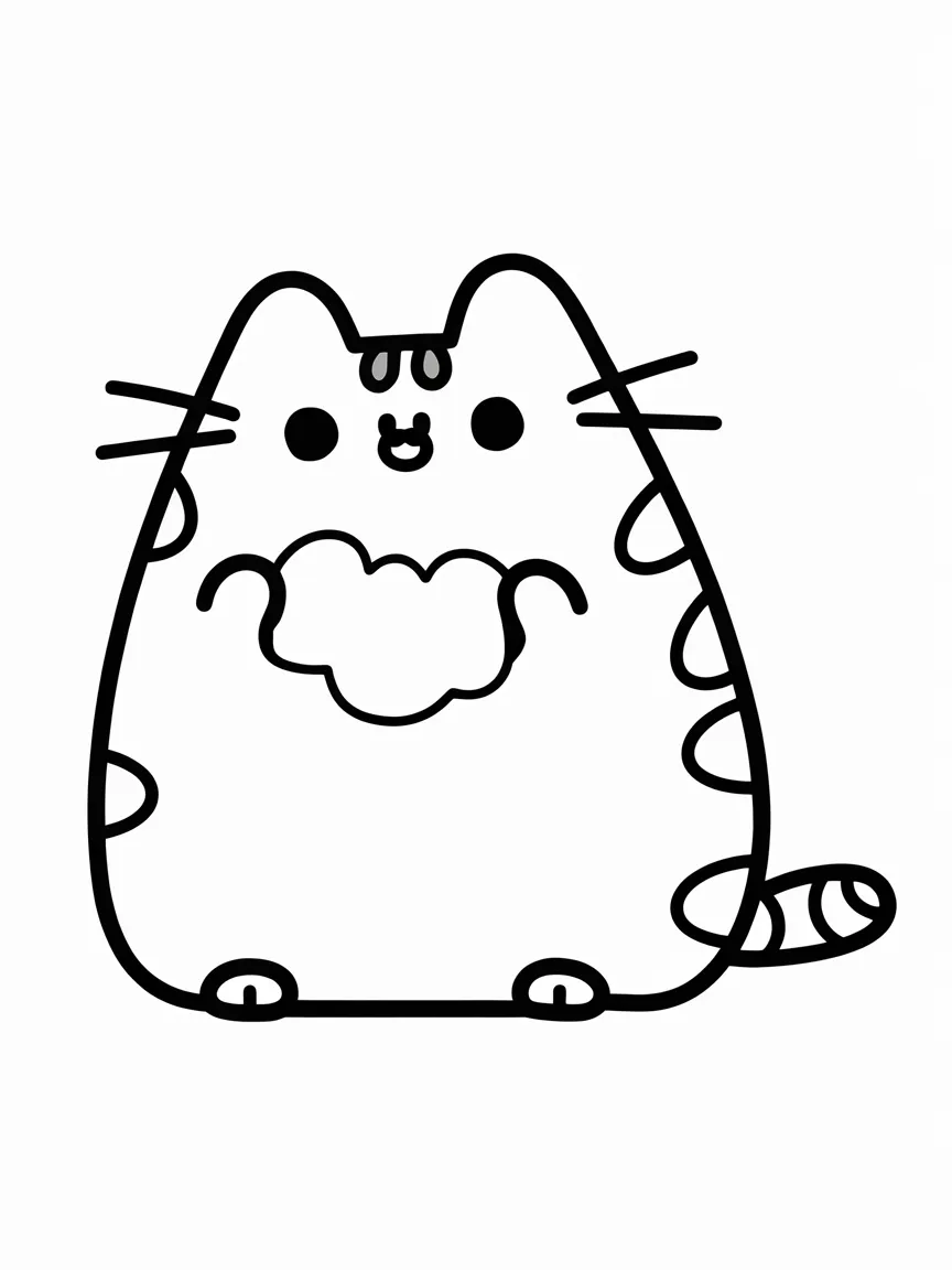 Pusheen coloring pages - 1019 | ColoringPagesDesign