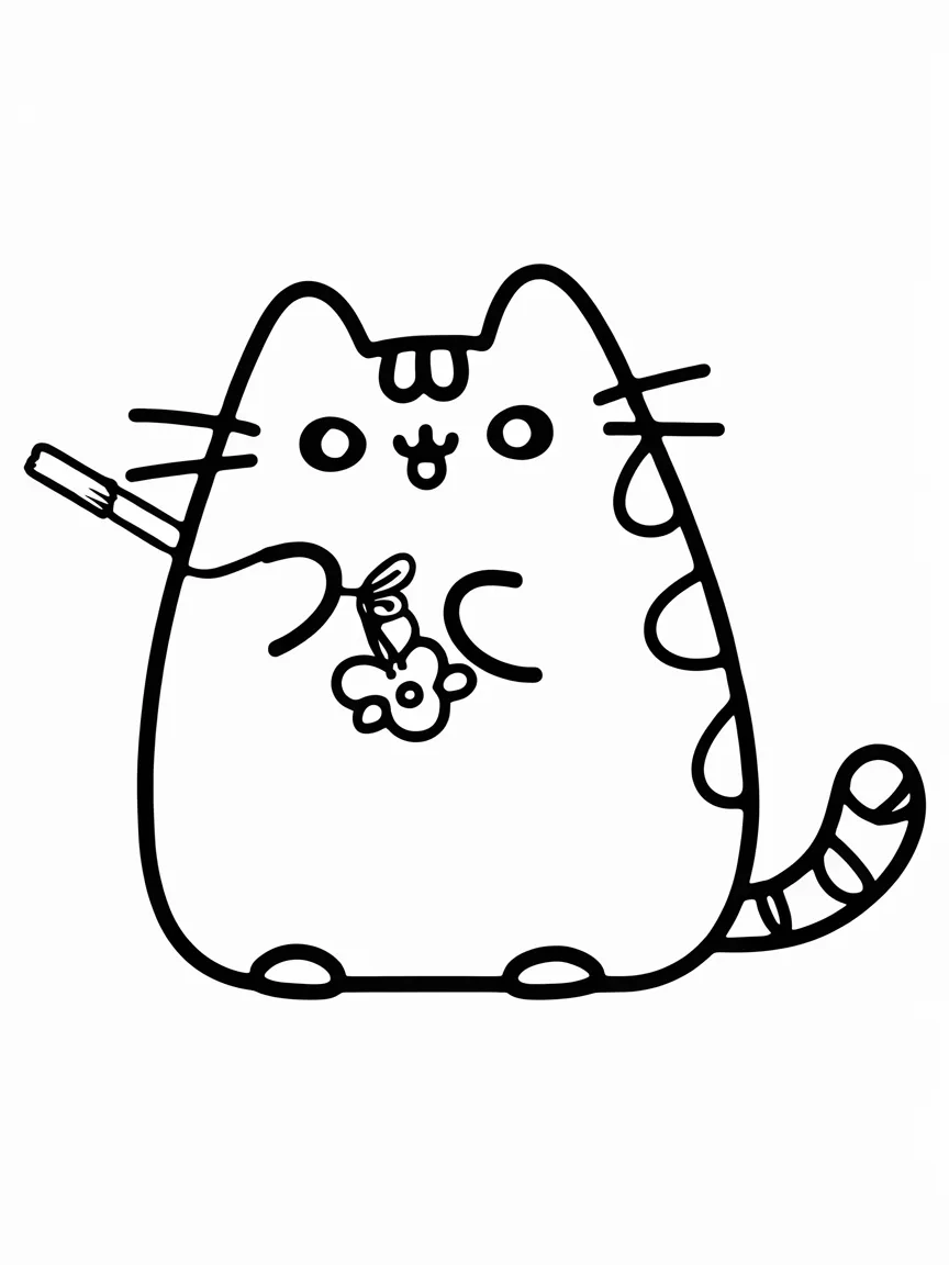 Pusheen coloring pages - 1021 | ColoringPagesDesign