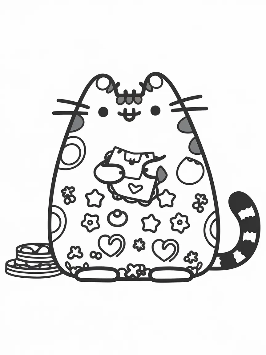 Pusheen coloring pages - 1022 | ColoringPagesDesign