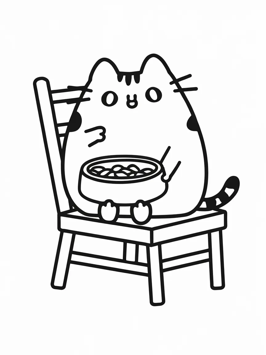 Pusheen coloring pages - 1863 | ColoringPagesDesign