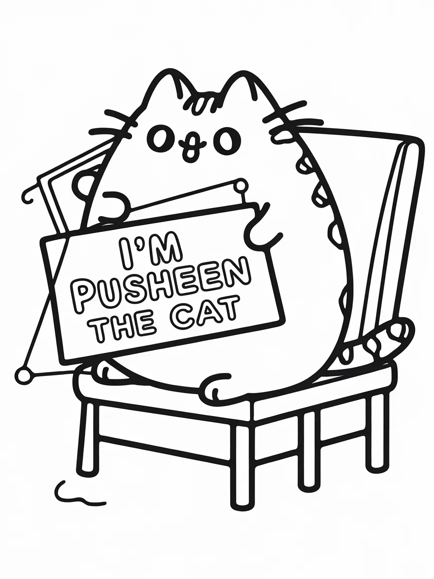 Pusheen coloring pages - 1870 | ColoringPagesDesign