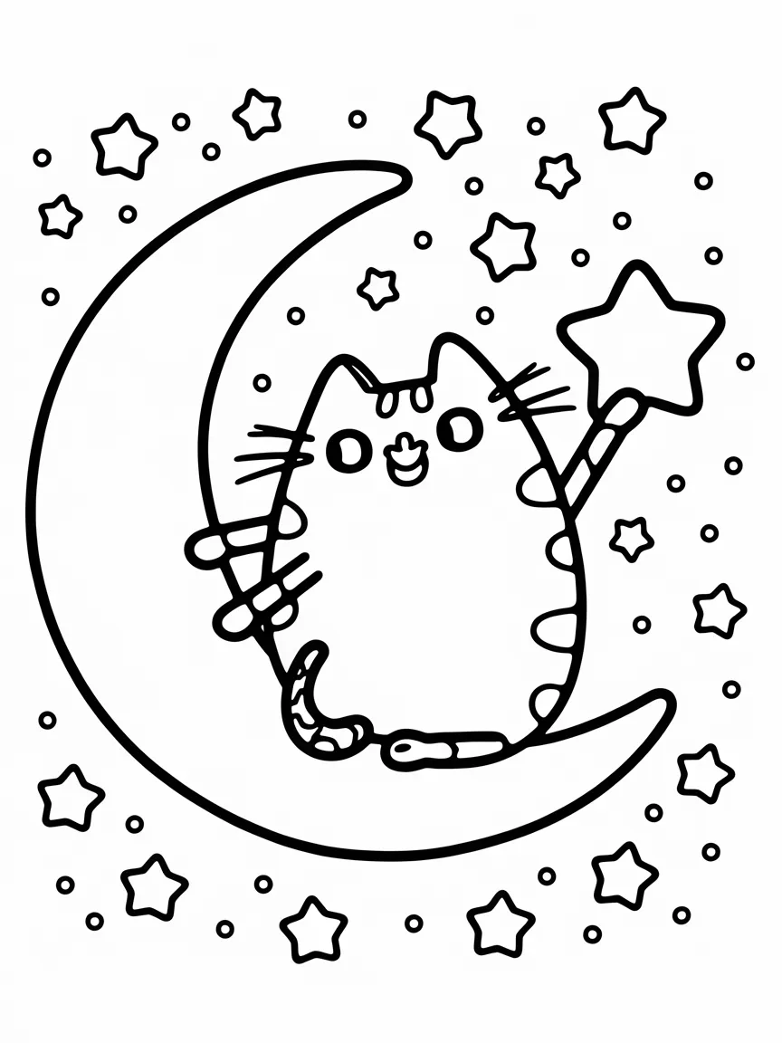 Pusheen coloring pages - 2406 | ColoringPagesDesign