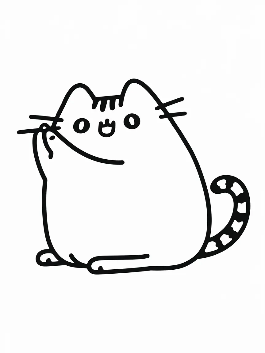 Pusheen coloring pages - 2407 | ColoringPagesDesign