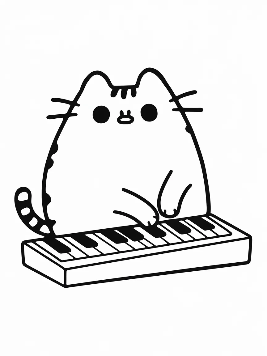 Pusheen coloring pages - 2408 | ColoringPagesDesign