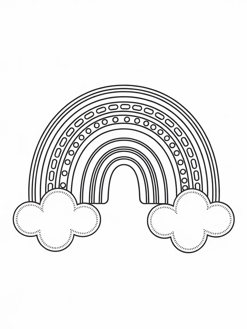 Rainbow coloring pages - 924 | ColoringPagesDesign