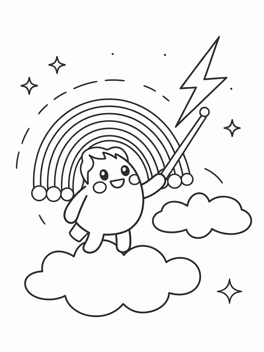 Rainbow coloring pages - 1804 | ColoringPagesDesign