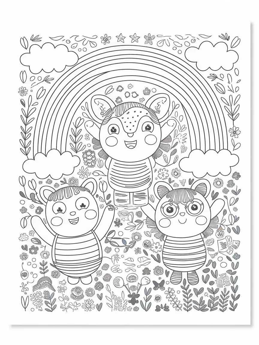 Rainbow friends coloring pages - 494 | ColoringPagesDesign