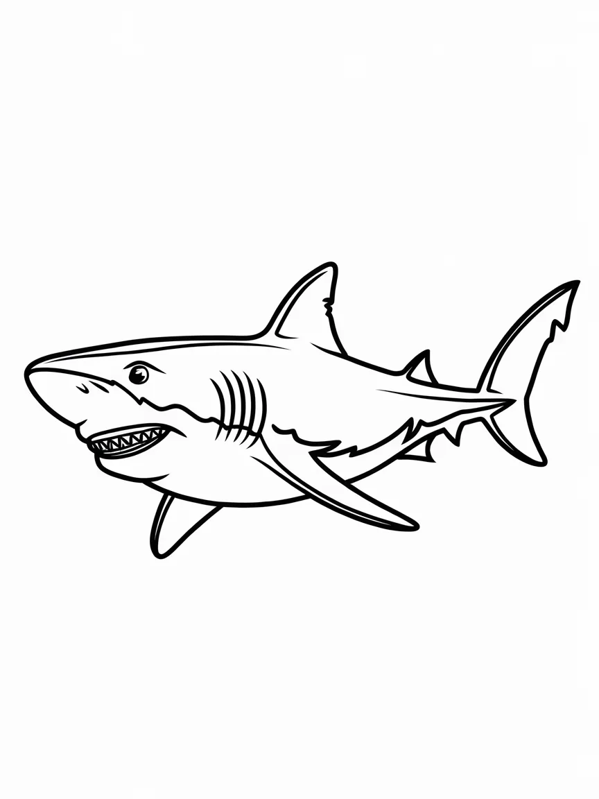 Shark coloring pages - 640 | ColoringPagesDesign