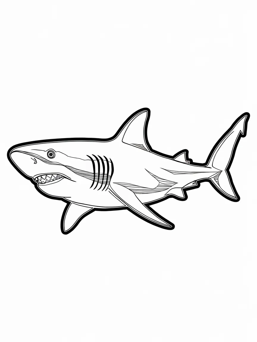 Shark coloring pages - 641 | ColoringPagesDesign