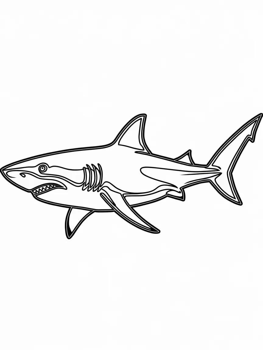 Shark coloring pages - 642 | ColoringPagesDesign