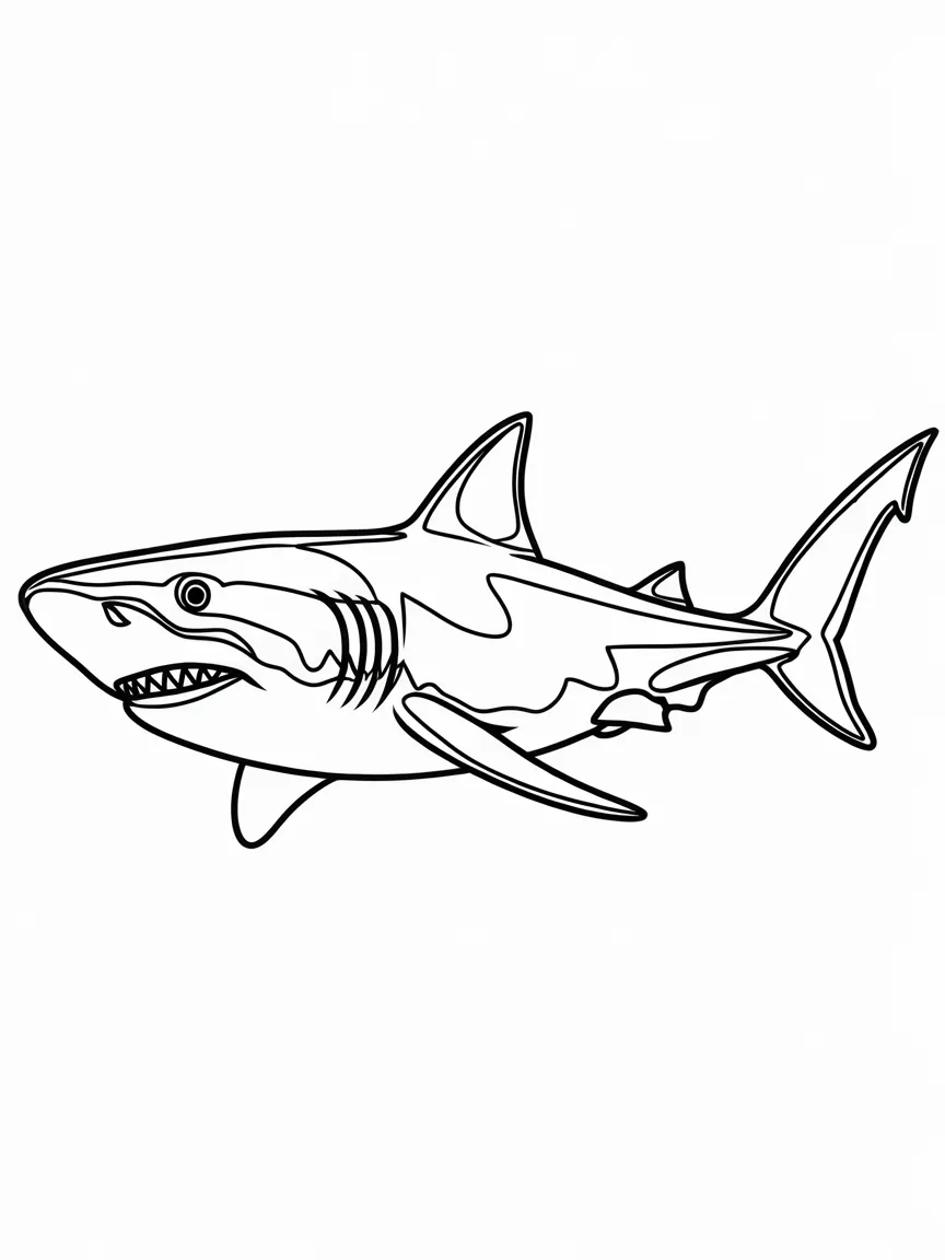 Shark coloring pages - 643 | ColoringPagesDesign