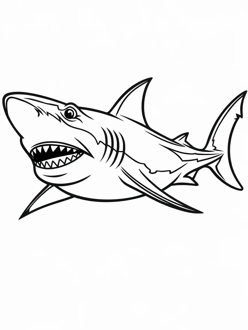 Shark coloring pages - 645 | ColoringPagesDesign