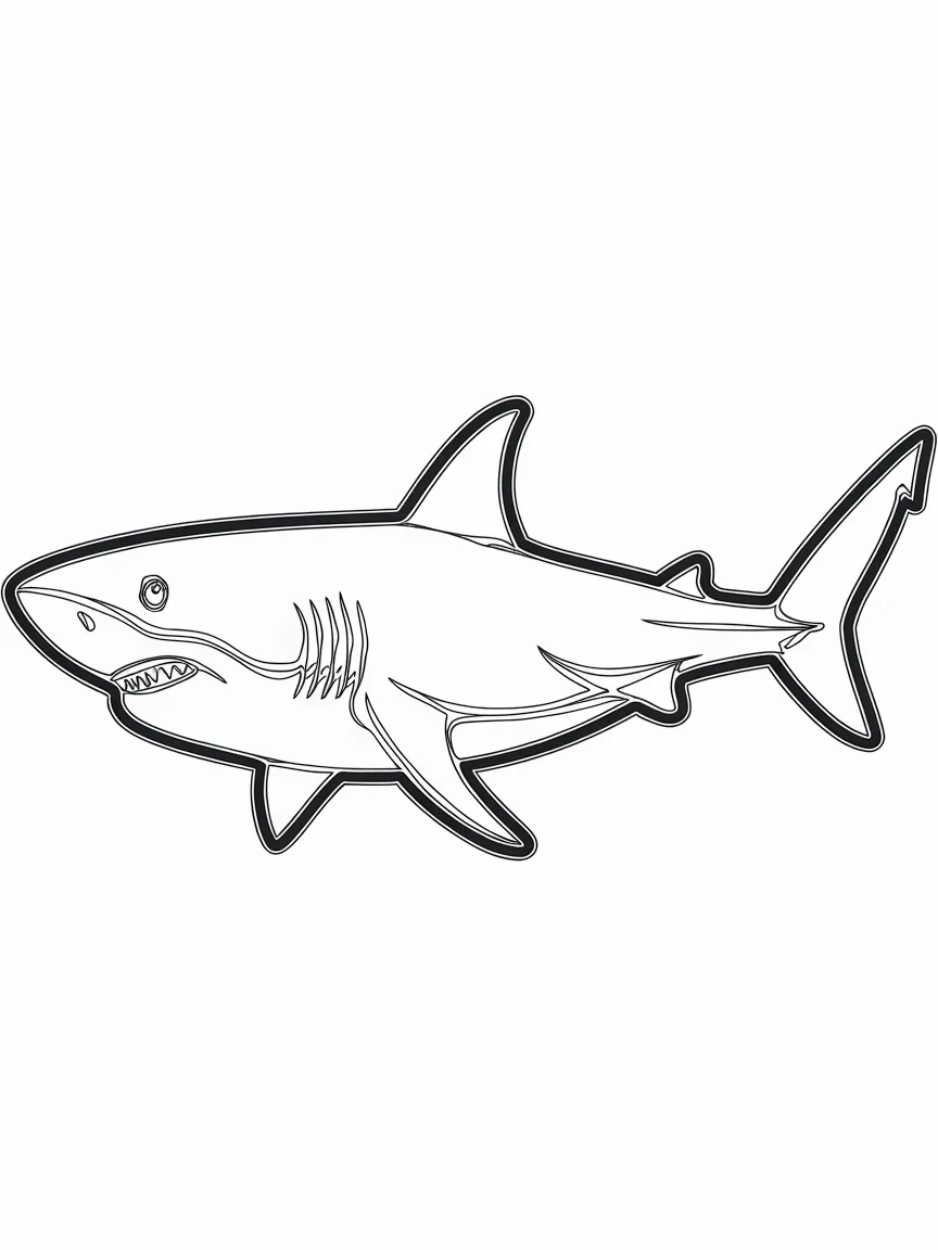 Shark coloring pages - 646 | ColoringPagesDesign