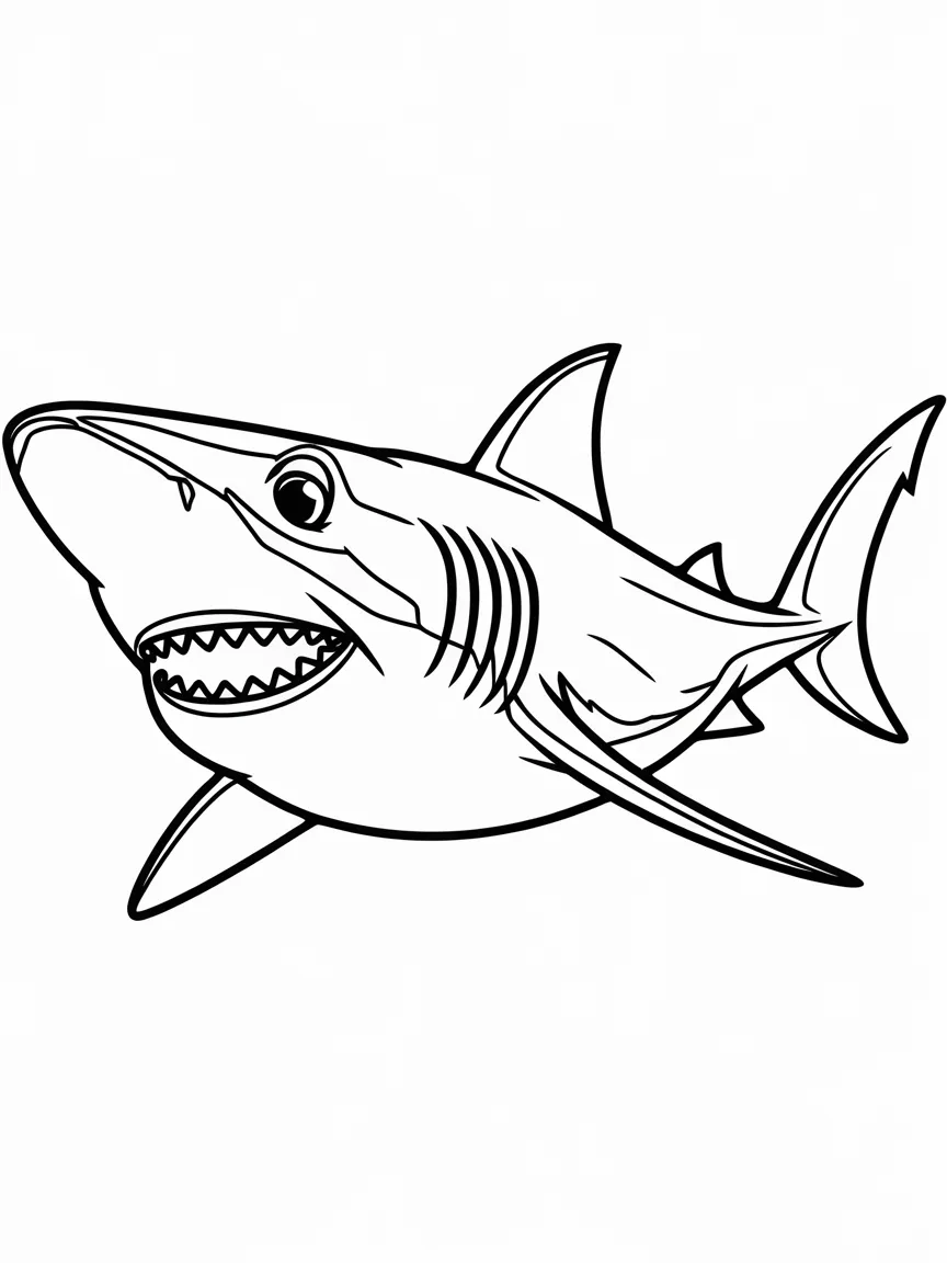 Shark coloring pages - 647 | ColoringPagesDesign