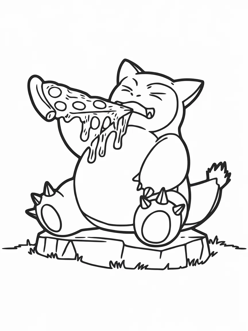 Snorlax coloring pages - 1982 | ColoringPagesDesign