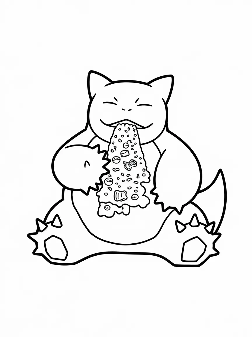 Snorlax coloring pages - 1983 | ColoringPagesDesign