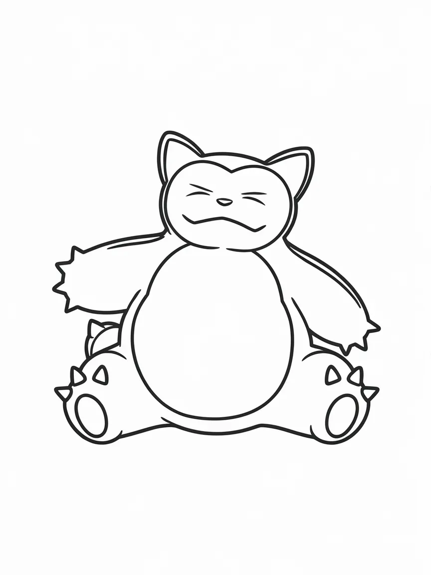 Snorlax coloring pages - 1984 | ColoringPagesDesign