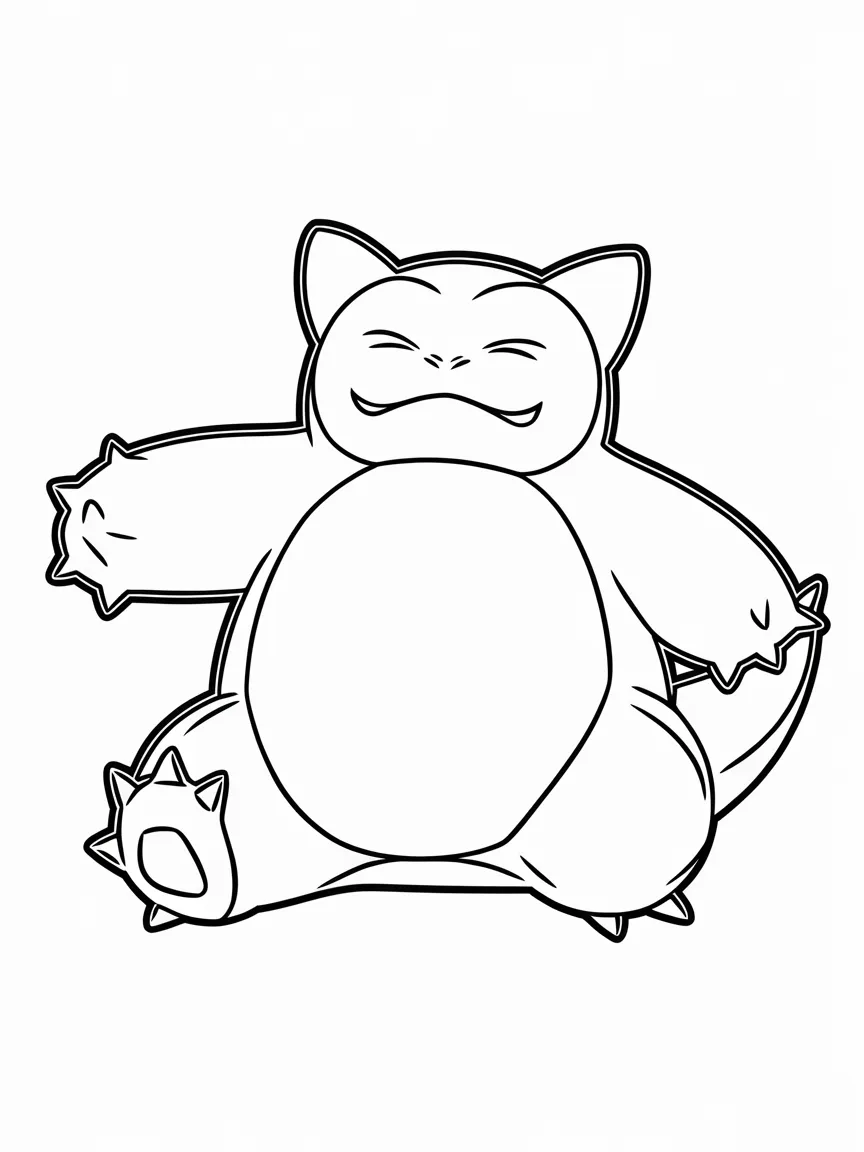 Snorlax coloring pages - 1985 | ColoringPagesDesign