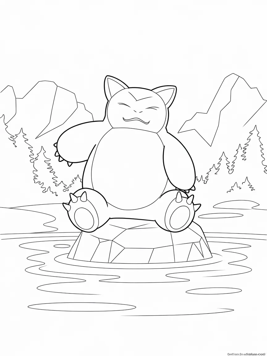 Snorlax coloring pages - 1986 | ColoringPagesDesign