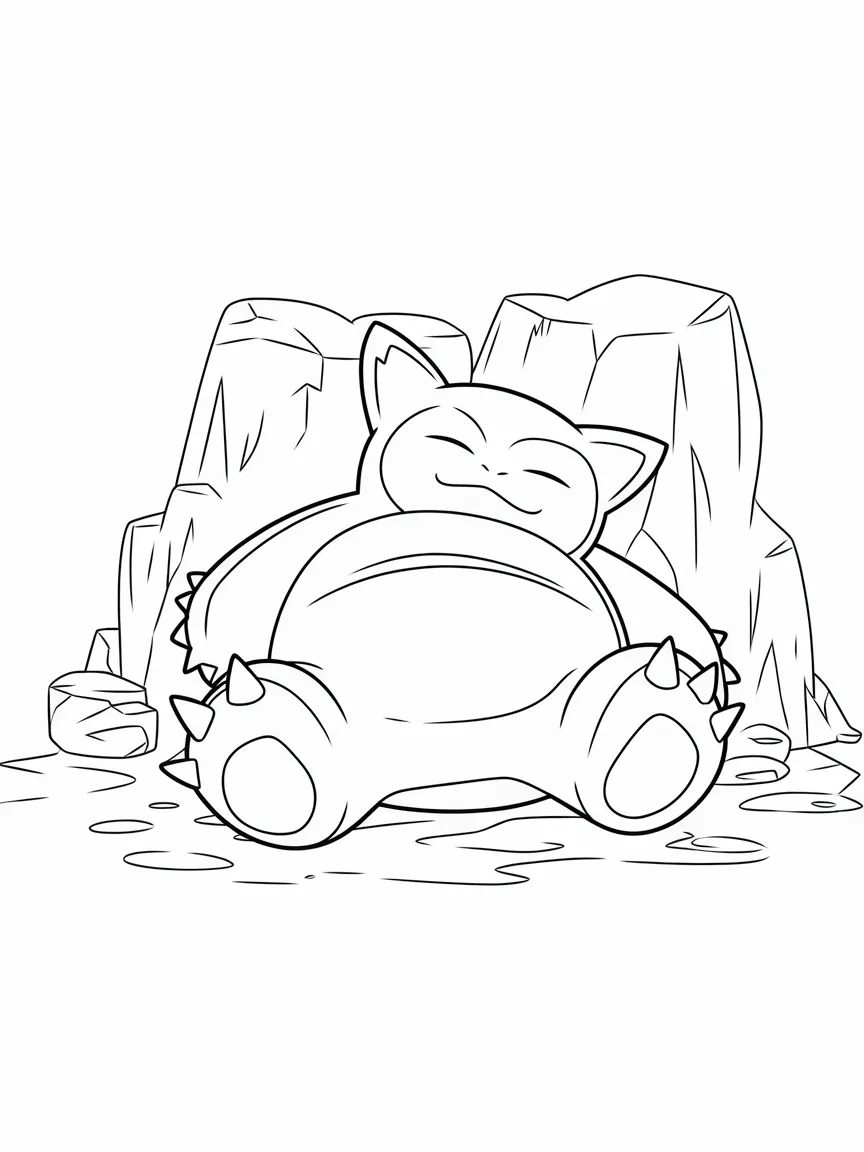 Snorlax coloring pages - 1988 | ColoringPagesDesign