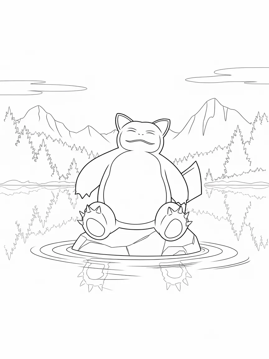 Snorlax coloring pages - 1989 | ColoringPagesDesign