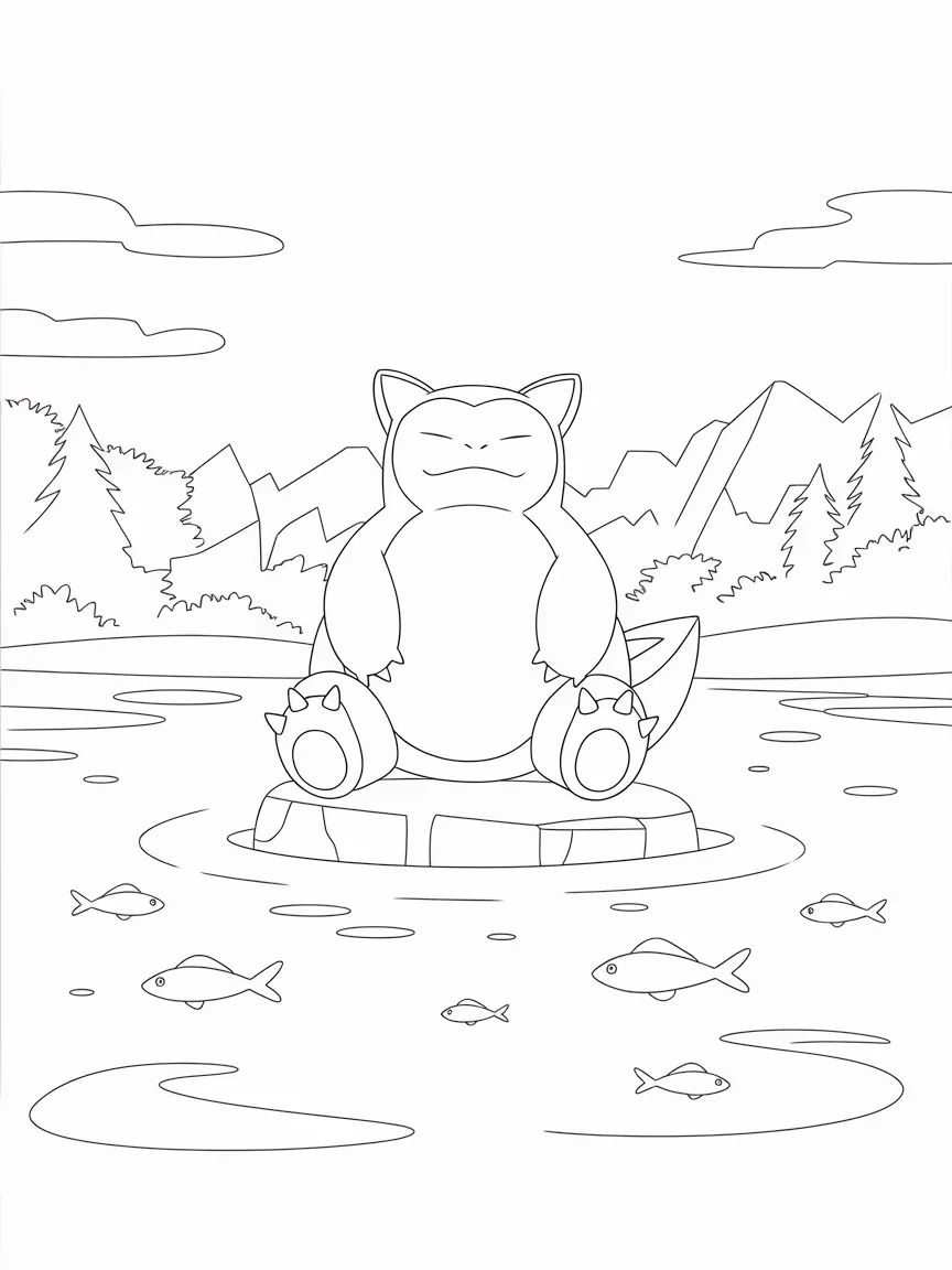 Snorlax coloring pages - 2484 | ColoringPagesDesign